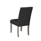 Brassex Set of 2 Bella Dining Chairs Dark Gray