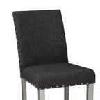 Brassex Set of 2 Bella Dining Chairs Dark Gray