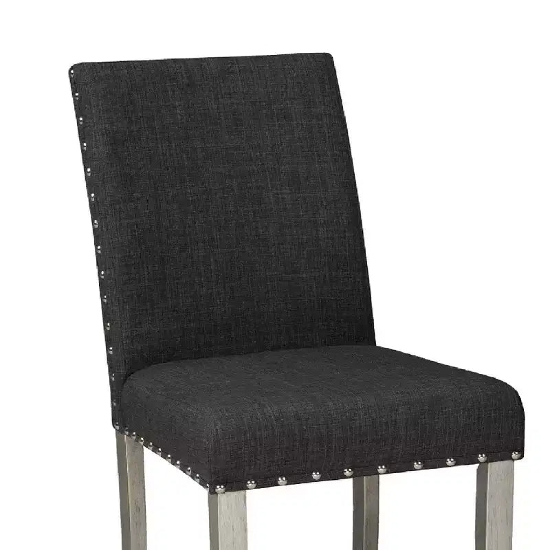 Brassex Set of 2 Bella Dining Chairs Dark Gray