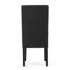 Christopher Knight Home Set of 2 Pollards Faux Leather Upholstered Dining Chairs Midnight Black/Espresso