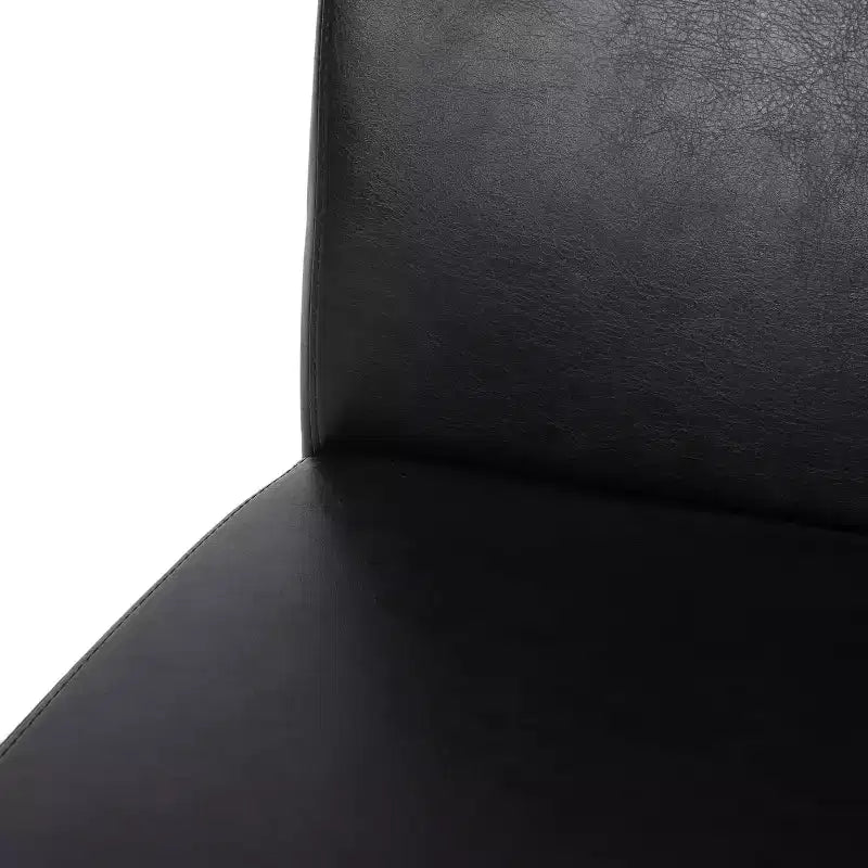 Christopher Knight Home Set of 2 Pollards Faux Leather Upholstered Dining Chairs Midnight Black/Espresso