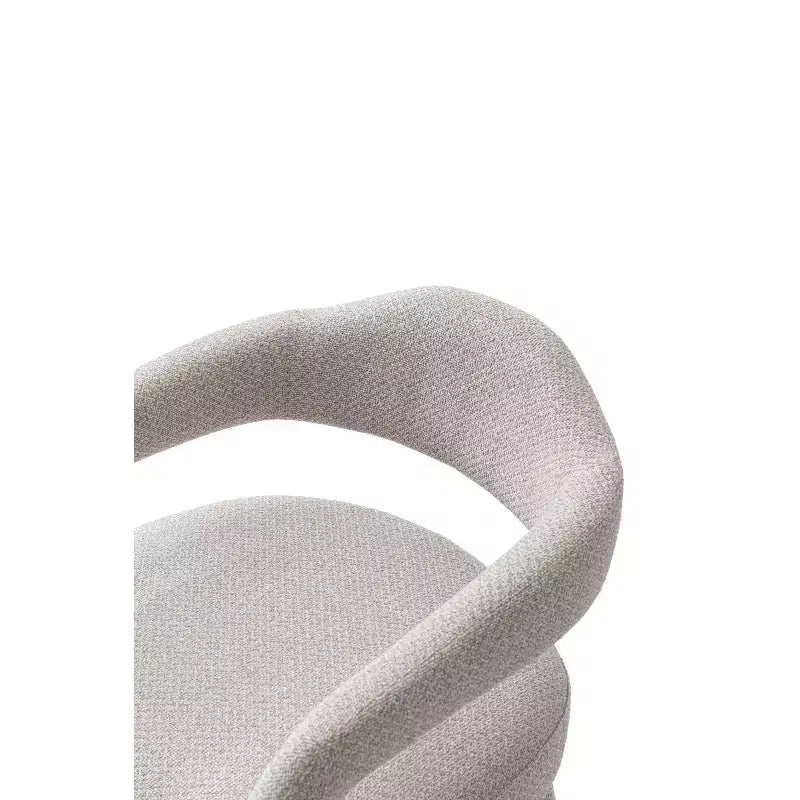 Manhattan Comfort Aspen Modern Tweed Upholstered Dining Armchair Silver Lining