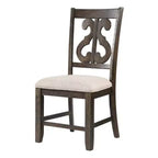 Sedia Stanford Wooden Swirl Back Marrone - Picket House Furnishings: Mid-Century Modern, Seduta Imbottita