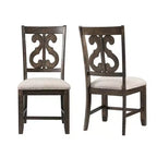 Sedia Stanford Wooden Swirl Back Marrone - Picket House Furnishings: Mid-Century Modern, Seduta Imbottita