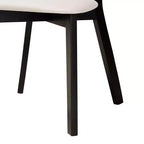Baxton Studio 2pc Dannell Fabric and Wood Dining Chairs: Mid-Century, Rattan Detail, Foam Padded