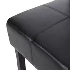 Christopher Knight Home Set of 2 Pertica Faux Leather Upholstered T Stitch Dining Chairs Midnight Black/Espresso