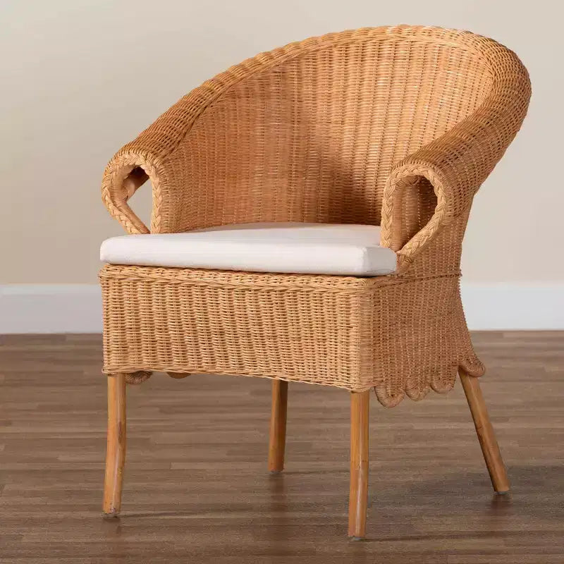 bali & pari Tamara Rattan Dining Chair Honey
