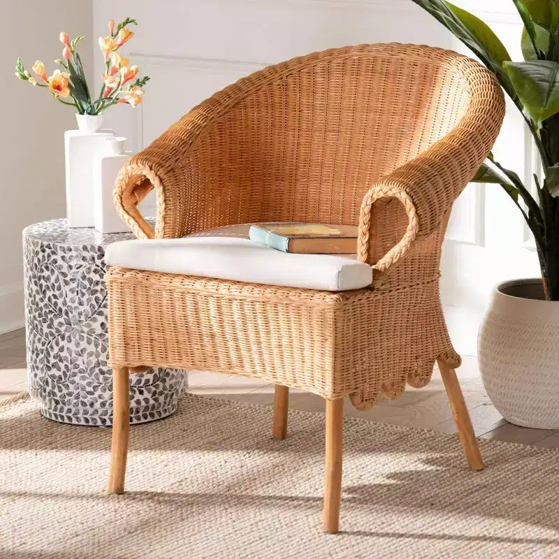 bali & pari Tamara Rattan Dining Chair Honey