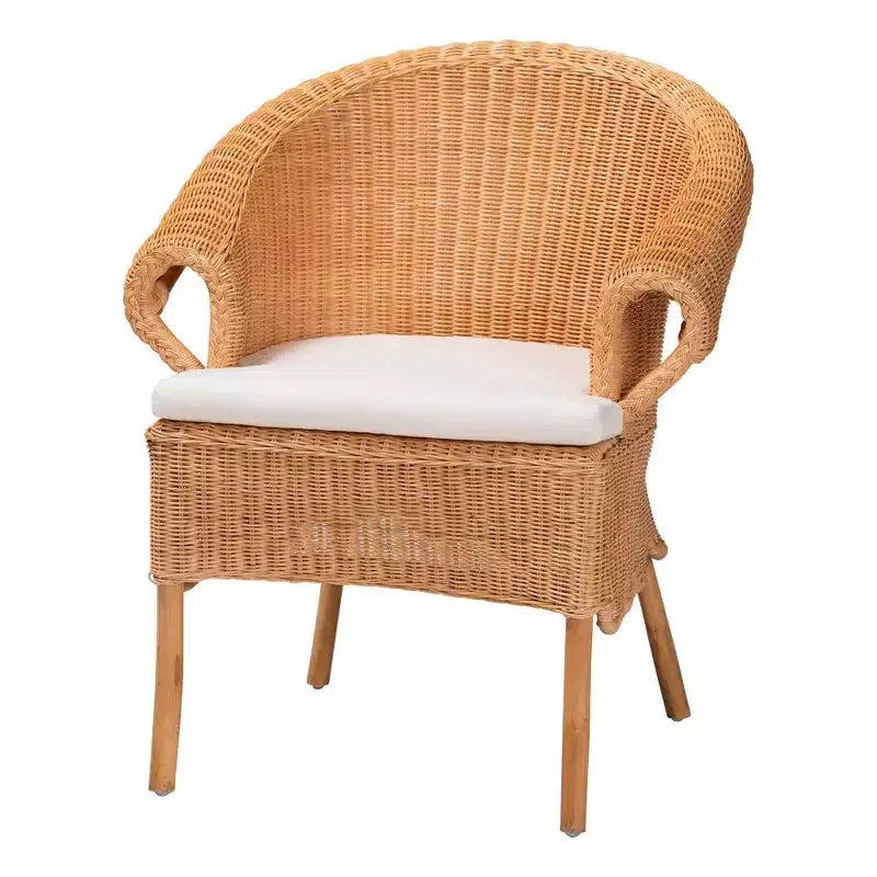 bali & pari Tamara Rattan Dining Chair Honey