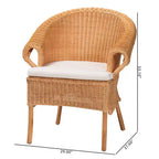 bali & pari Tamara Rattan Dining Chair Honey