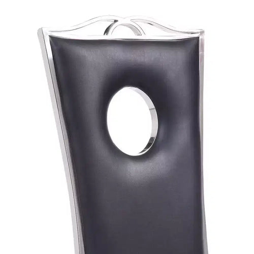 Acme Furniture Cyrene Dining Chairs Black Synthetic Leather/Stainless Steel