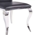 Acme Furniture Cyrene Dining Chairs Black Synthetic Leather/Stainless Steel