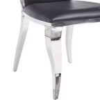 Acme Furniture Cyrene Dining Chairs Black Synthetic Leather/Stainless Steel
