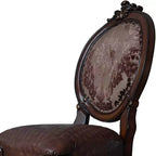 Versailles 21" Dining Chairs Cherry - Acme Furniture: Traditional Style, Button Tufted, Nailhead Trim