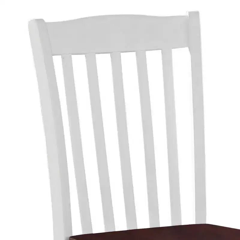 Acme Furniture Green Leigh Dining Chairs White/Walnut Finish