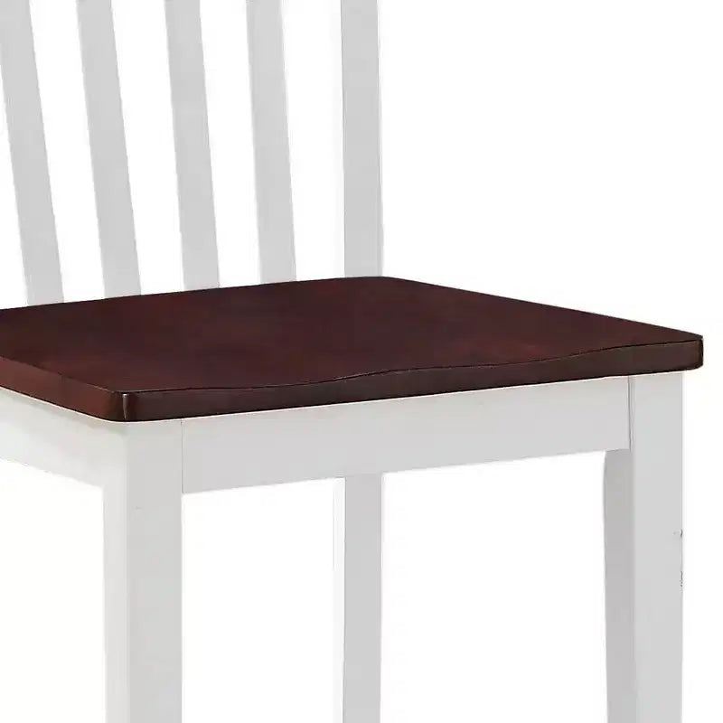 Acme Furniture Green Leigh Dining Chairs White/Walnut Finish