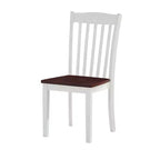 Acme Furniture Green Leigh Dining Chairs White/Walnut Finish