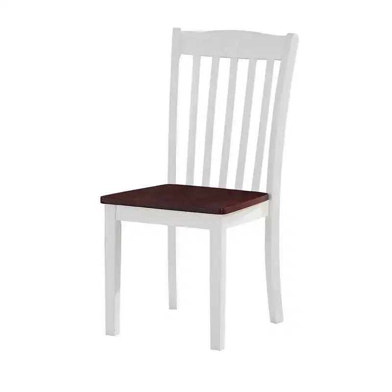 Acme Furniture Green Leigh Dining Chairs White/Walnut Finish