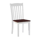 Acme Furniture Green Leigh Dining Chairs White/Walnut Finish