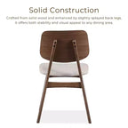 HOMES: Inside + Out Set of 2 Sandy Cove Mid-Century Modern Boucle Dining Chairs Walnut