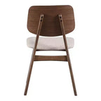 HOMES: Inside + Out Set of 2 Sandy Cove Mid-Century Modern Boucle Dining Chairs Walnut