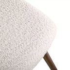 HOMES: Inside + Out Set of 2 Sandy Cove Mid-Century Modern Boucle Dining Chairs Walnut