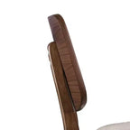 HOMES: Inside + Out Set of 2 Sandy Cove Mid-Century Modern Boucle Dining Chairs Walnut