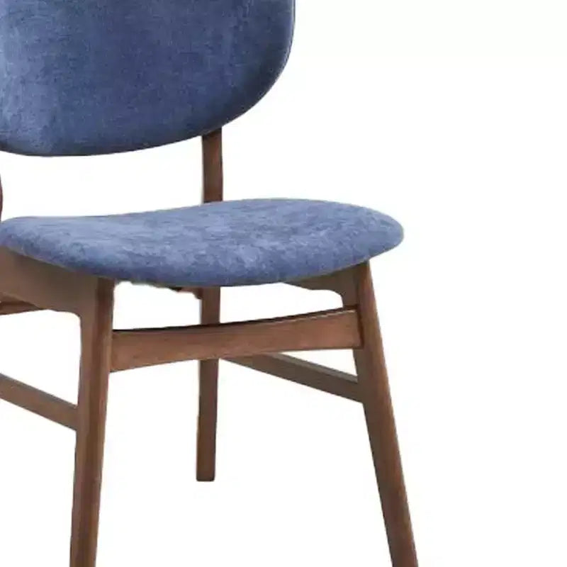 Acme Furniture Bevis Dining Chair Blue Fabric/Walnut Finish