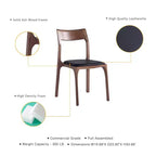 Set di 2 sedie da pranzo impilabili moderne imbottite in similpelle nera - Manhattan Comfort