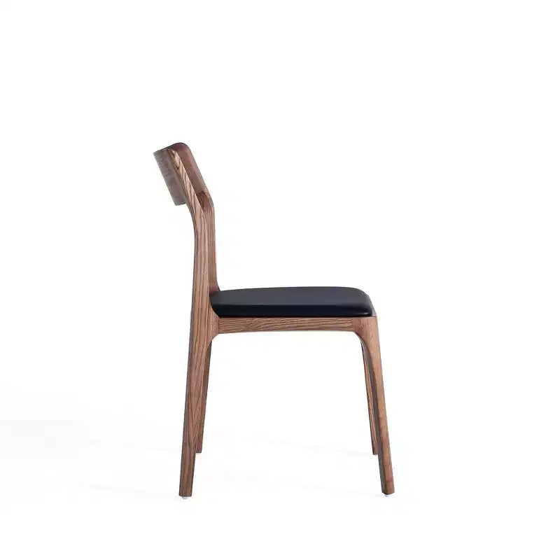 Set di 2 sedie da pranzo impilabili moderne imbottite in similpelle nera - Manhattan Comfort