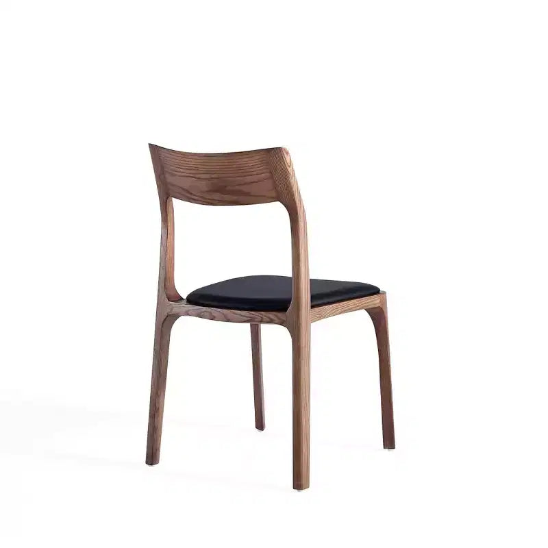 Set di 2 sedie da pranzo impilabili moderne imbottite in similpelle nera - Manhattan Comfort