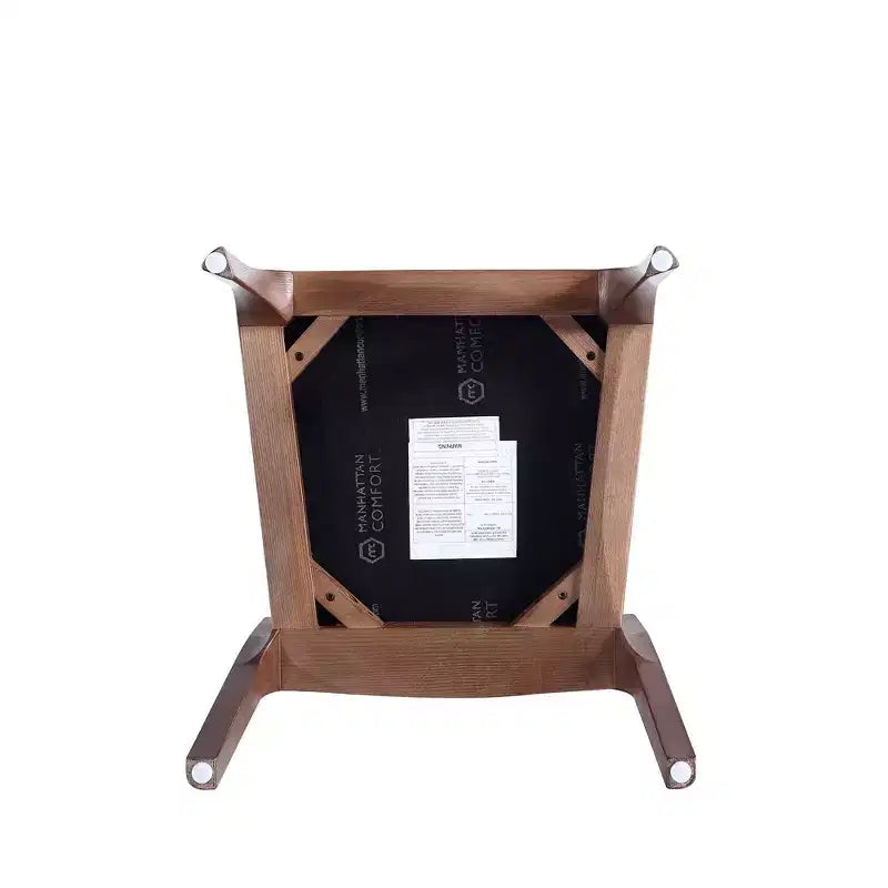 Set di 2 sedie da pranzo impilabili moderne imbottite in similpelle nera - Manhattan Comfort