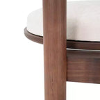 Christopher Knight Home Set of 2 Eliza Contemporary Upholstered Rubberwood Armless Dining Chairs Walnut/Beige