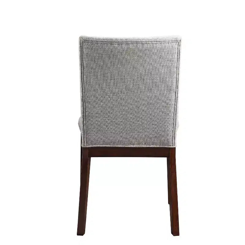 Set of 2 18" Amalie Side Chairs Beige - Steve Silver Co.: Mid Century Modern, Walnut Finish, Polyester Upholstery