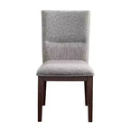 Set of 2 18" Amalie Side Chairs Beige - Steve Silver Co.: Mid Century Modern, Walnut Finish, Polyester Upholstery