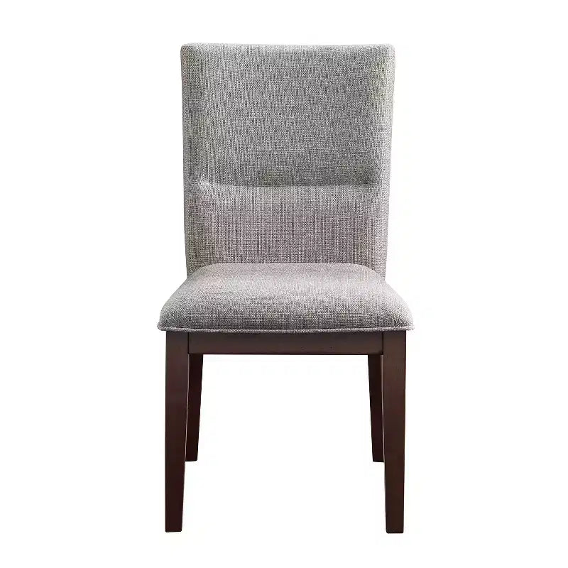 Set of 2 18" Amalie Side Chairs Beige - Steve Silver Co.: Mid Century Modern, Walnut Finish, Polyester Upholstery