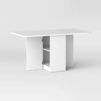 Drop Leaf Dining Table with Storage Shelves White - Room Essentials™