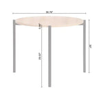 Lifestorey Jari Mid Century Modern Round Dining Table Oak/Black