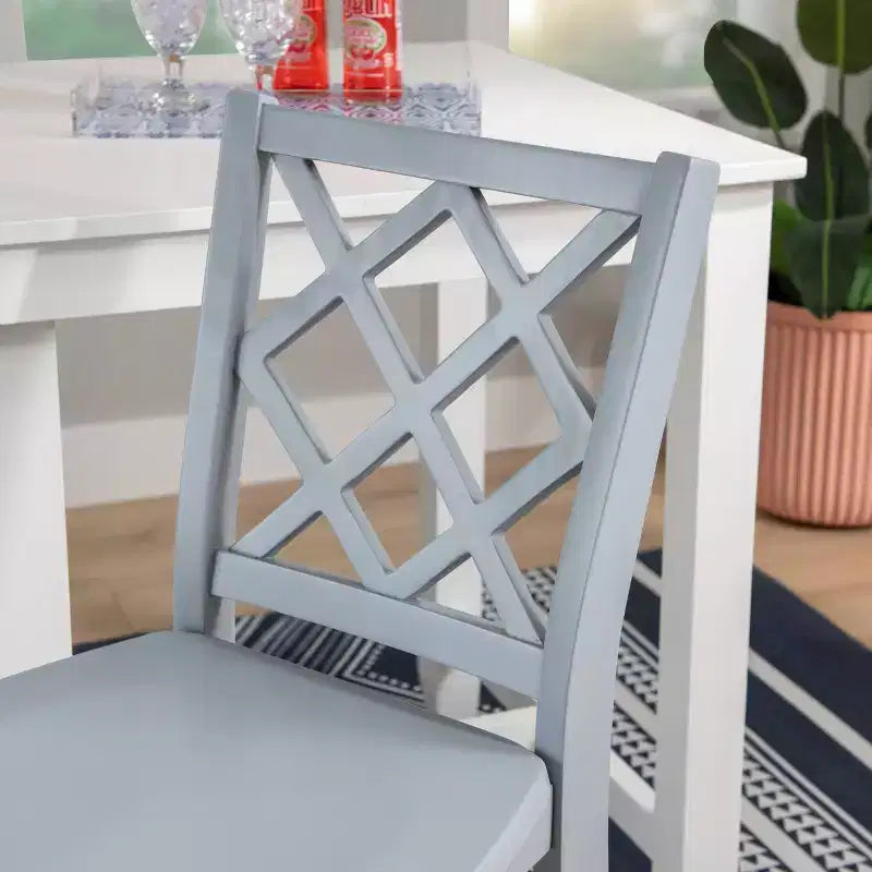 Powell 3pc Shelby Counter Height Space Saver Dining Set Gray