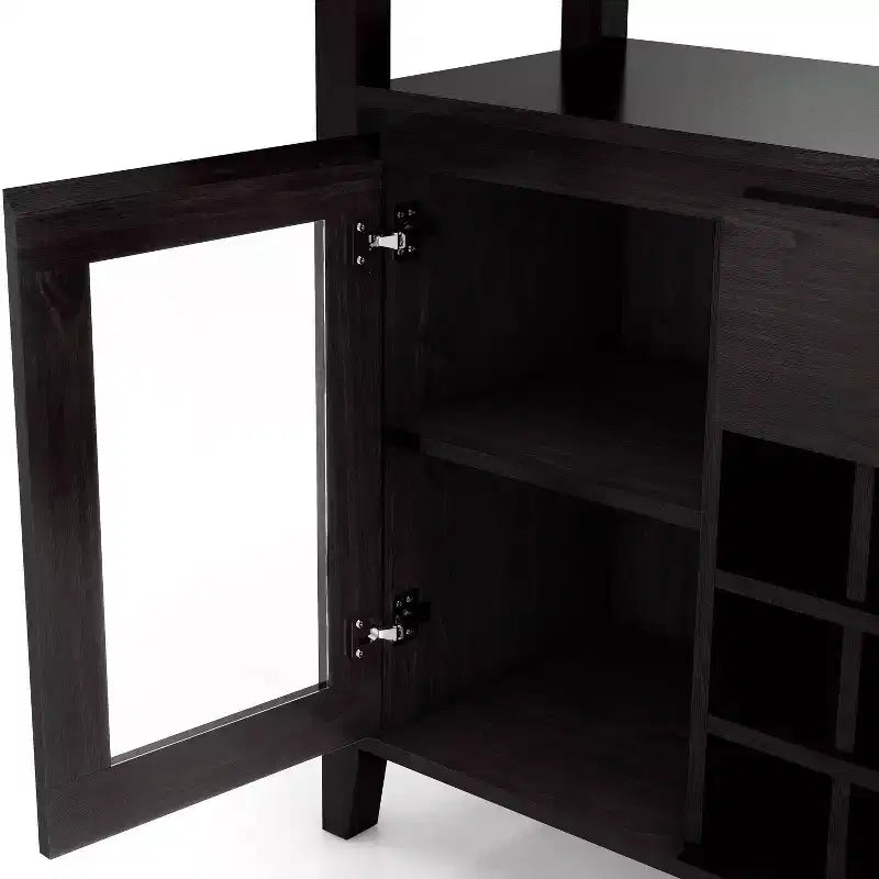 Farzon Transitional 9 Bottle Storage Buffet Server Espresso - miBasics