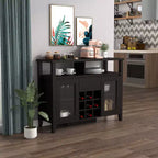 Farzon Transitional 9 Bottle Storage Buffet Server Espresso - miBasics