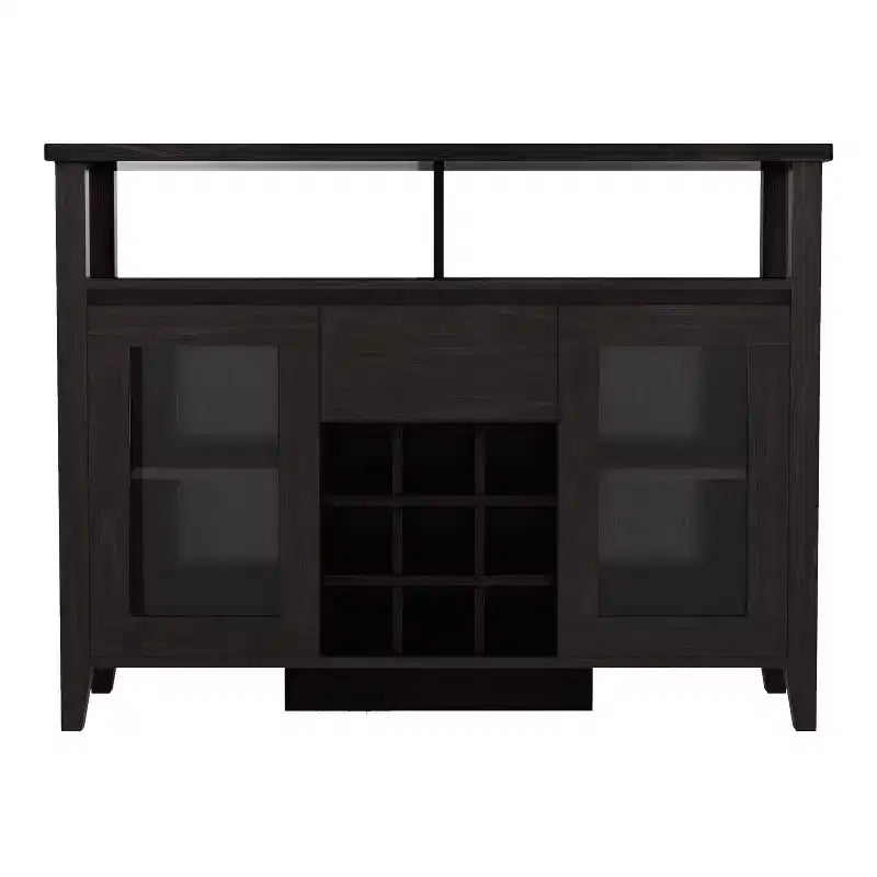 Farzon Transitional 9 Bottle Storage Buffet Server Espresso - miBasics