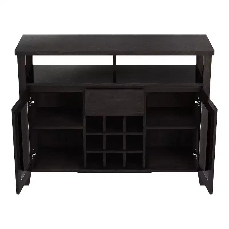 Farzon Transitional 9 Bottle Storage Buffet Server Espresso - miBasics