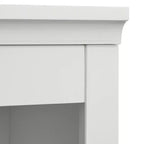 Lifestorey Monza 3 Shelf Display Hutch White: Modern Farmhouse Style, 3-Shelf Display Storage
