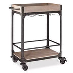Carrello bar e portavini Franklin grigio anticato - Threshold™: carrello portabevande stile vintage con ruote bloccabili