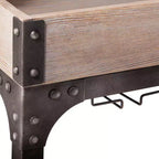 Carrello bar e portavini Franklin grigio anticato - Threshold™: carrello portabevande stile vintage con ruote bloccabili