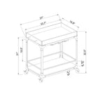Carrello bar e portavini Franklin grigio anticato - Threshold™: carrello portabevande stile vintage con ruote bloccabili