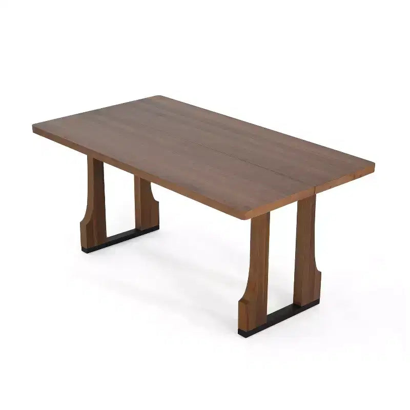 Christopher Knight Home Rowan Rustic 63" Dining Table with Double Pedestal Base Walnut