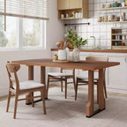 Christopher Knight Home Rowan Rustic 63" Dining Table with Double Pedestal Base Walnut