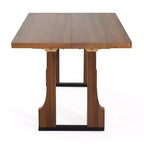 Christopher Knight Home Rowan Rustic 63" Dining Table with Double Pedestal Base Walnut